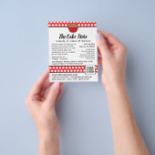 Red Cupcake & Polka Dot, Cake Store Adverteren Flyer (Hand)