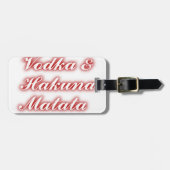 Red Cupcakes Vodka Hakuna Matata FUNNY. Bagagelabel (Voorkant horizontaal)