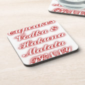 Red Cupcakes Vodka Hakuna Matata FUNNY. Bier Onderzetter (Linkerzijde)