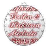 Red Cupcakes Vodka Hakuna Matata FUNNY. Dartbord (Voorkant)
