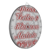 Red Cupcakes Vodka Hakuna Matata FUNNY. Dartbord (Voorkant Links)
