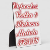 Red Cupcakes Vodka Hakuna Matata FUNNY. Fotoplaat (Zijkant)
