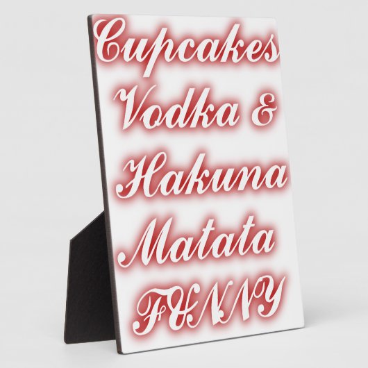 Red Cupcakes Vodka Hakuna Matata FUNNY. Fotoplaat (Zijkant)