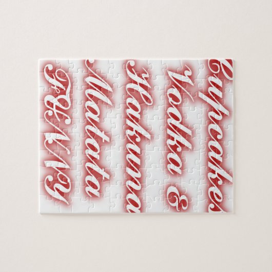 Red Cupcakes Vodka Hakuna Matata FUNNY. Legpuzzel (Horizontaal)