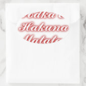 Red Cupcakes Vodka Hakuna Matata FUNNY. Ovale Sticker (Tas)