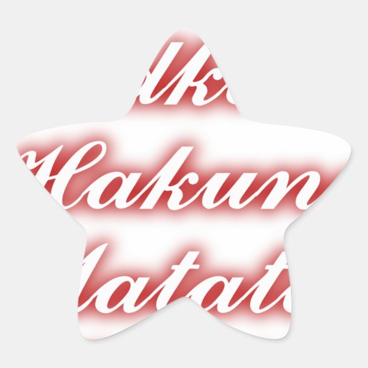 Red Cupcakes Vodka Hakuna Matata FUNNY. Ster Sticker (Voorkant)