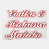 Red Cupcakes Vodka Hakuna Matata FUNNY. Theedoek (Horizontaal)