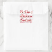 Red Cupcakes Vodka Hakuna Matata FUNNY. Vierkante Sticker (Tas)