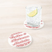 Red Cupcakes Vodka Hakuna Matata FUNNY. Zandsteen Onderzetter (Zijkant)