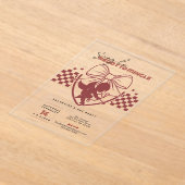 Red Cupid Singles Valentijnsdagfeest Acryl Uitnodigingen (Laagn)