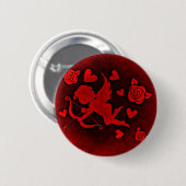 Red Cupido Ronde Button 5,7 Cm (Voorkant /achterkant)
