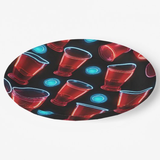 Red Cups Bier Bash Papieren Bordje (Gekanteld)