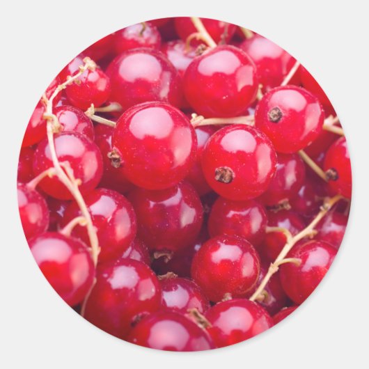 Red Currant Ronde Sticker (Voorkant)