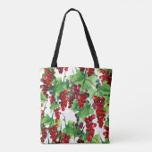 Red Currant Seamless Patroon Tote Bag (Achterkant)