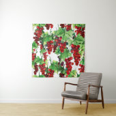 Red Currant Seamless Patroon Wandkleed (In situ)