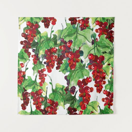 Red Currant Seamless Patroon Wandkleed (Voorkant)
