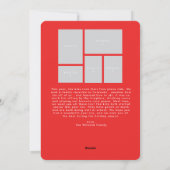 Red Cursive Colorful Merry Flourish Photo  Feestdagenkaart (Achterkant)