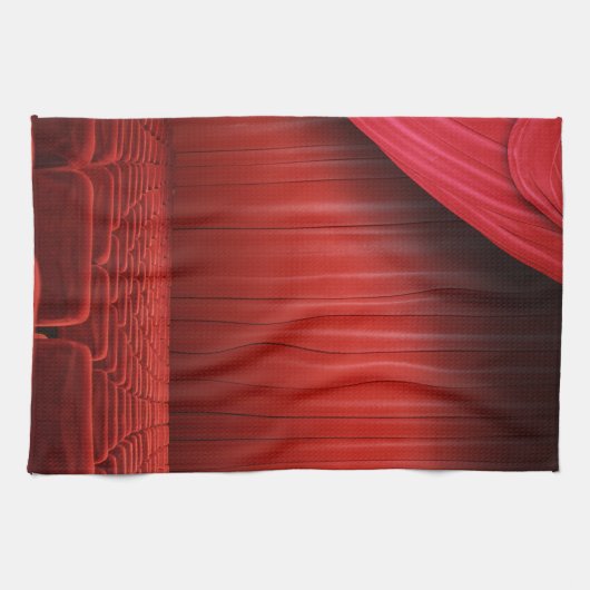 Red Curtain Theater Kitchen Dish Towel Theedoek (Horizontaal)