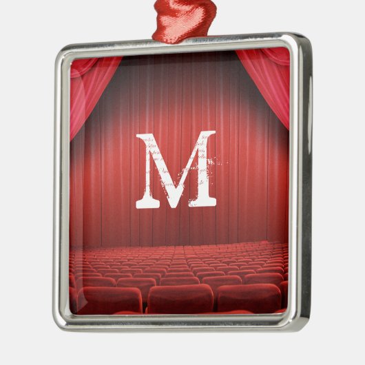 Red Curtain Theater Monogram Initiaal Ornament (Links)