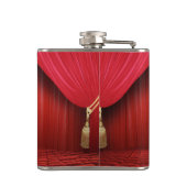 Red Curtain Theater Monogram Whiskey Flask Heupfles (Achterkant)
