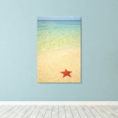 Red Cushion Zee Star | Trinidad, Cuba Canvas Afdruk (Insitu (Houten vloer))