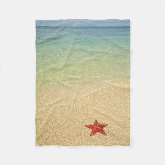 Red Cushion Zee Star | Trinidad, Cuba Fleece Deken (Voorkant)