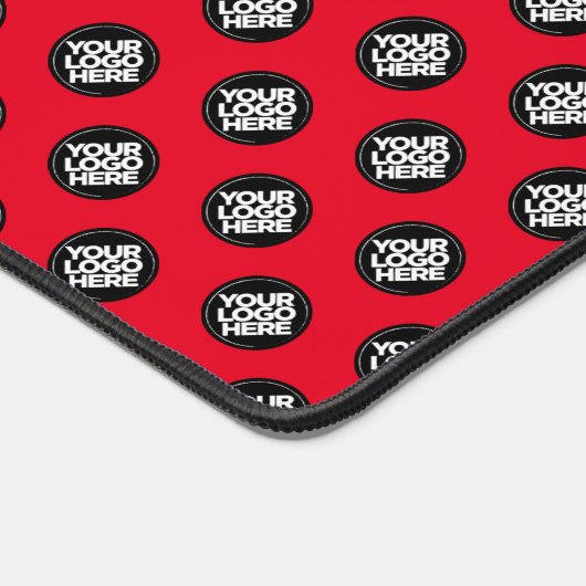 Red Custom Business Logo Pattern Bureaumat (Hoek)