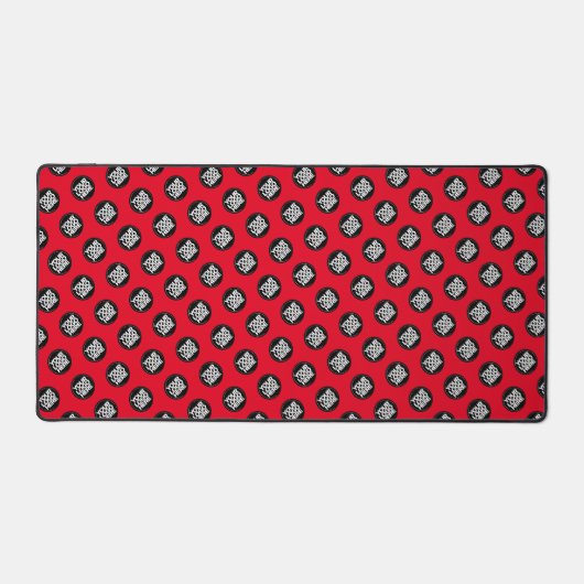 Red Custom Business Logo Pattern Bureaumat (Voorkant)