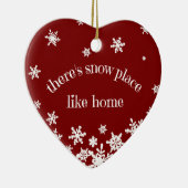 Red Custom City Snowflake Home-keramische versieri Keramisch Ornament (Rechts)