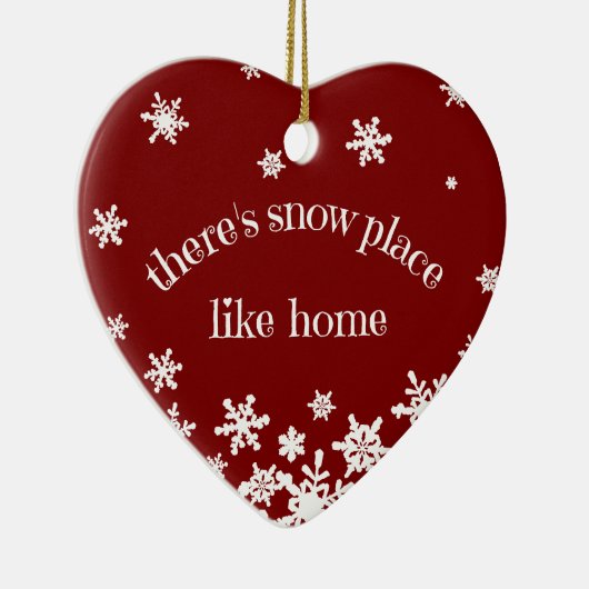 Red Custom City Snowflake Home-keramische versieri Keramisch Ornament (Rechts)