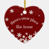 Red Custom City Snowflake Home-keramische versieri Keramisch Ornament (Voorkant)