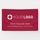 Red Custom Company Logo Event displays Spandoek (Horizontaal)