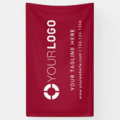 Red Custom Company Logo Event displays Spandoek (Verticaal)