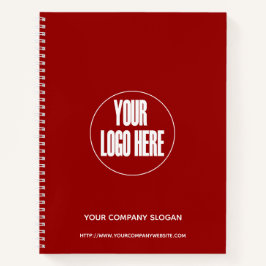 Red Custom Company Logo White | Personaliseren Notitieboek