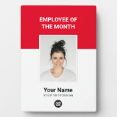 Red Custom Employee of the Month Photo Awards Fotoplaat (voorkant)