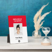 Red Custom Employee of the Month Photo Awards Fotoplaat (Zijkant)