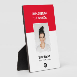 Red Custom Employee of the Month Photo Awards Fotoplaat
