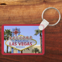 Red Custom Las Vegas Nevada Welkomstbord Sleutelhanger