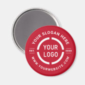 Red custom logo-branding promotie magneet (Voorkant / Achterkant)
