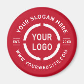 Red custom logo-branding promotie magneet (Voorkant)