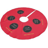 Red Custom Logo Company Business Christmas Kerstboom Rok (Gekanteld)