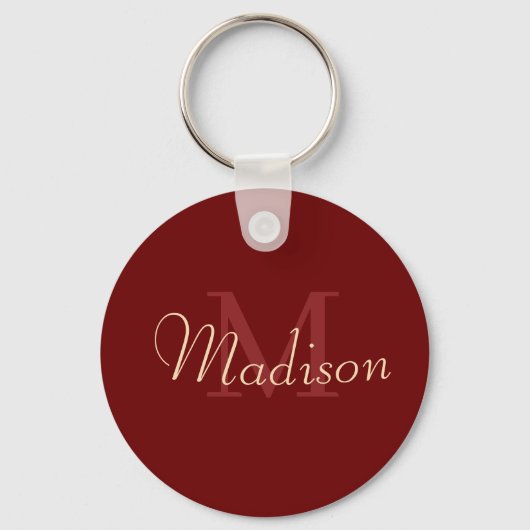 Red Custom Name Love Gift Persoonlijk Sleutelhanger (Voorkant)