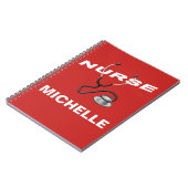 RED Custom Nurse Name Notitieboek (Linkerzijde)