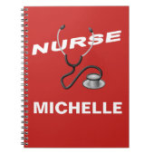 RED Custom Nurse Name Notitieboek (Voorkant)