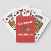 RED Custom Nurse Name Pokerkaarten (Achterkant)