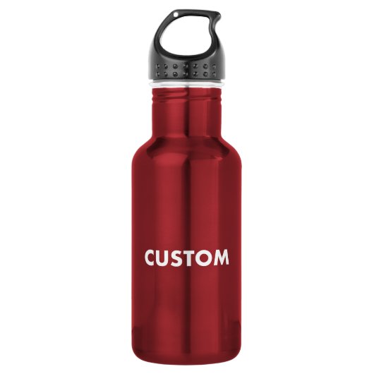 RED Custom Stainless Steel Water Bottle 18oz. Waterfles (Voorkant)