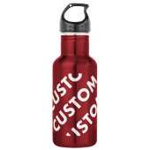 RED Custom Stainless Steel Water Bottle 18oz. Waterfles