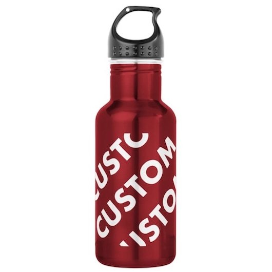 RED Custom Stainless Steel Water Bottle 18oz. Waterfles