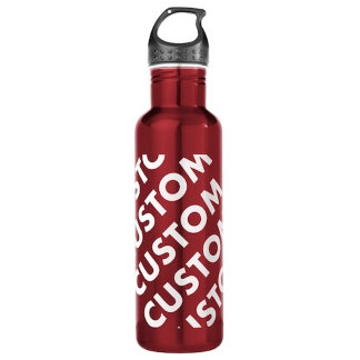 RED Custom Stainless Steel Water Bottle 24oz. Waterfles