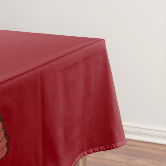 Red Custom Thanksgiving Table Cloth Turkije Tafelkleed (Voorbeeld)